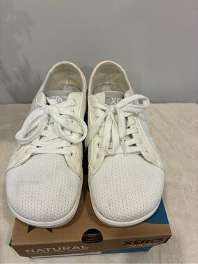 Xero Shoes Women's White Knit Lace-Up Sneakers